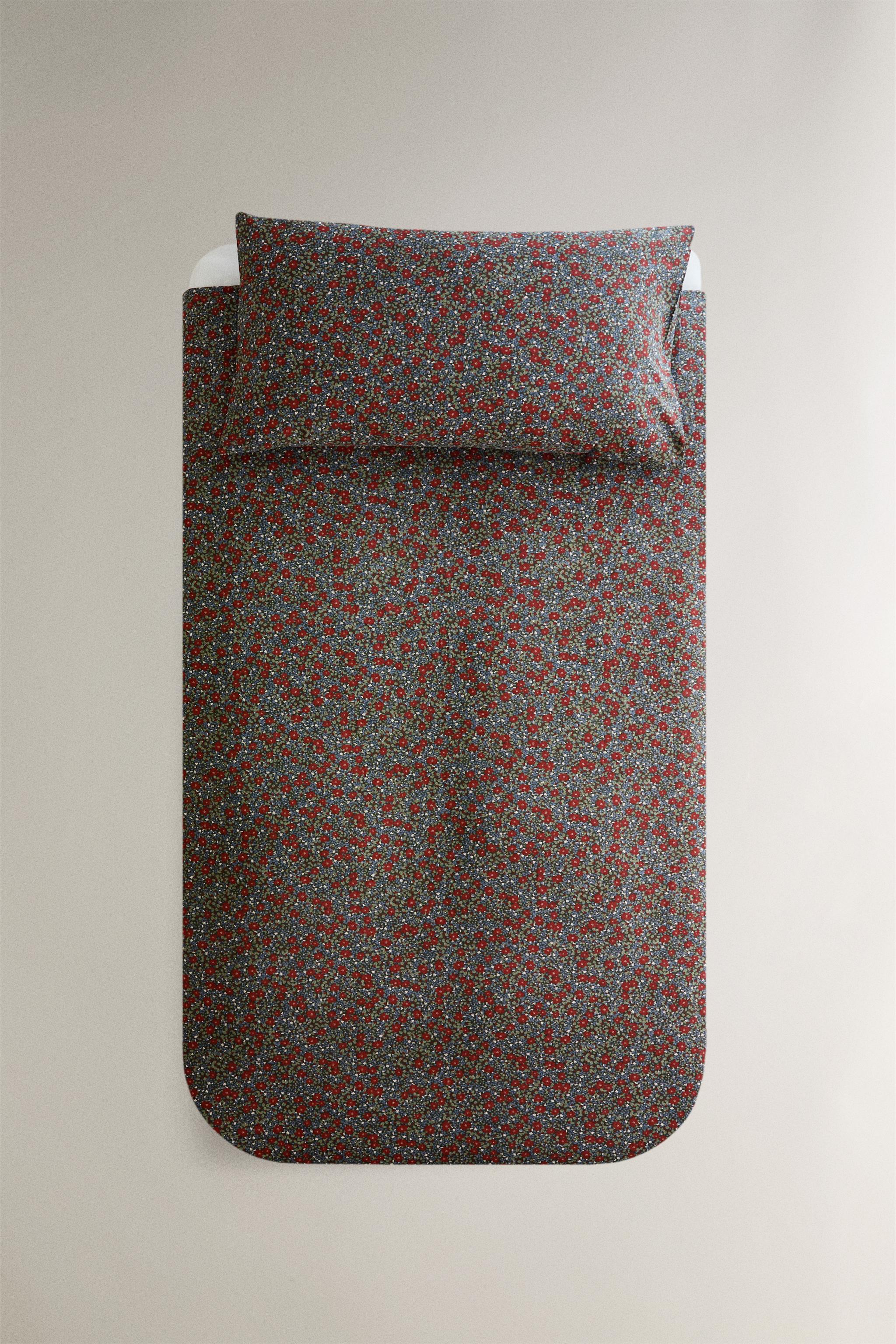 CHILDREN'S CHRISTMAS FLORAL DUVET COVER